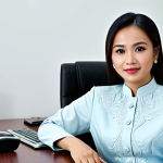 Business Professional**

A professional Malaysian businesswoman in a modest baju kurung, sitting at a desk in a modern Kuala Lumpur office, fully clothed, appropriate attire, safe for work, perfect anatomy, natural proportions, professional photography, high quality.

**